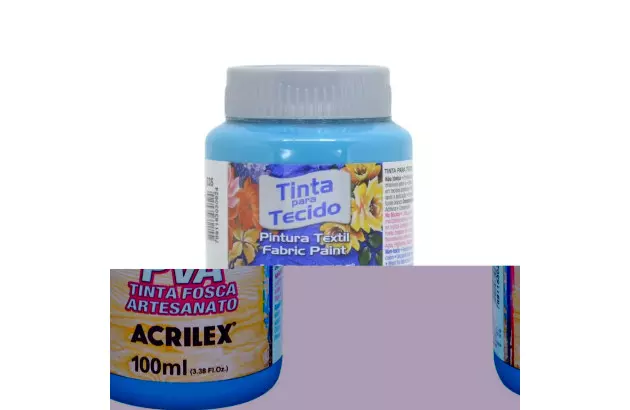 TINTA PARA TECIDO FOSCA 250ML AZUL MAR 535 - UNIDADE | ACRILEX 4125