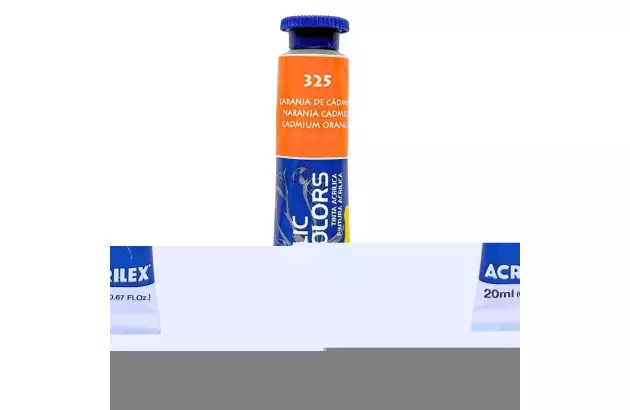 TINTA ACRÍLICA PARA TELA ACRYLIC COLORS 20ML AMARELO ESCURO 302 - UNIDADE | ACRILEX 13123