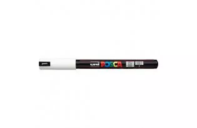 CANETA POSCA PC-3M 0.9 A 1.3 MM BRANCA BULLET UNI-BALL
