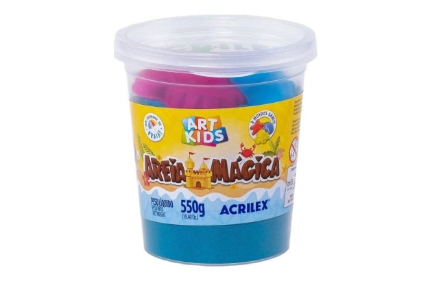 AREIA MAGICA ART KIDS 550G AZUL 109 ACRILEX