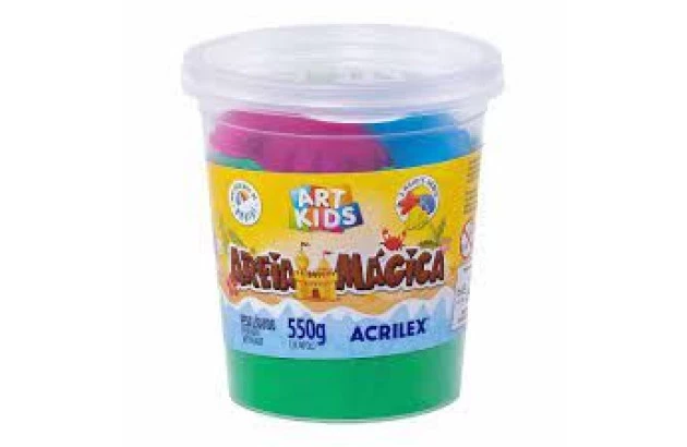 AREIA MAGICA ART KIDS 550G VERDE 101 ACRILEX
