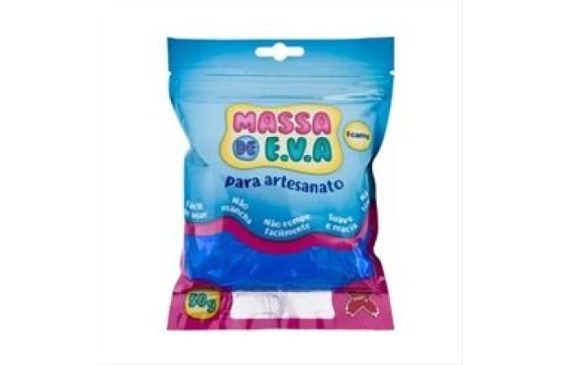 MASSA DE EVA LISA 50G AZUL ESCURO FOAMY | PARA MODELAGEM - MAKE+ 13002