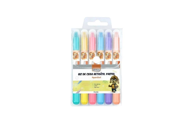 GIZ DE CERA RETRATIL 06 CORES BZ0006 BRW