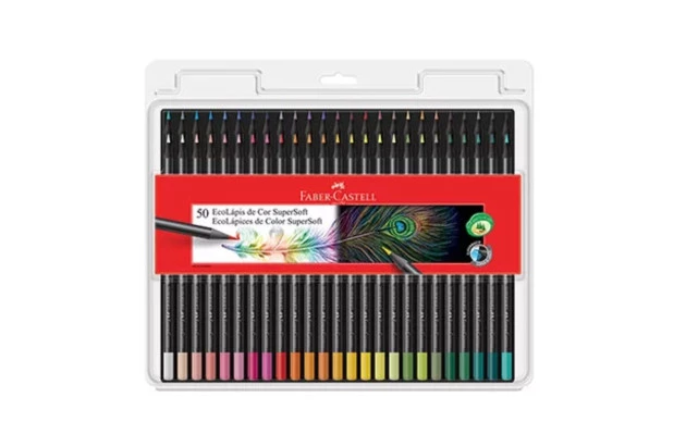 LAPIS DE COR 50 CORES SUPERSOFT ECOLAPIS FABER CASTELL