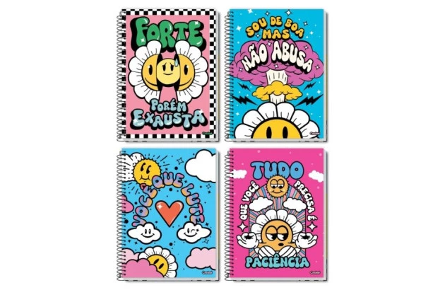 CADERNO CAPA DURA A MARGARIDA 10 MATERIAS CREDEAL