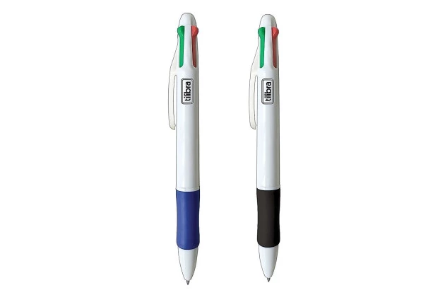 CANETA 4 CORES ESFEROGRÁFICA 0.7MM RC4 CORES - TINTA AZUL, PRETA, VERMELHA E VERDE | TILIBRA - UND