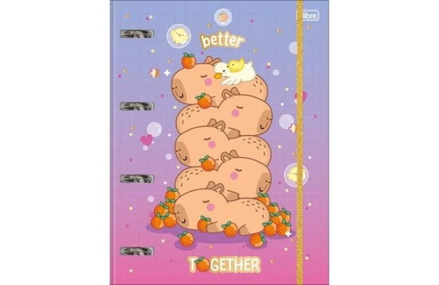 FICHÁRIO ARGOLADO UNIVERSITÁRIO COM ELÁSTICO CAPYCLUB 200X275MM - UNIDADE | TILIBRA