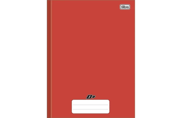 CADERNO 1/4 CAPA DURA COSTURADO 48F  VERMELHO D+ 140X200MM - UNIDADE | TILIBRA