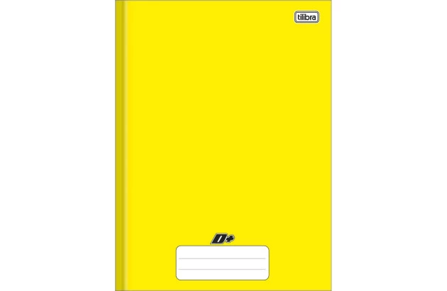 CADERNO 1/4 CAPA DURA COSTURADO 96F AMARELO D+ 140X200MM - UNIDADE | TILIBRA