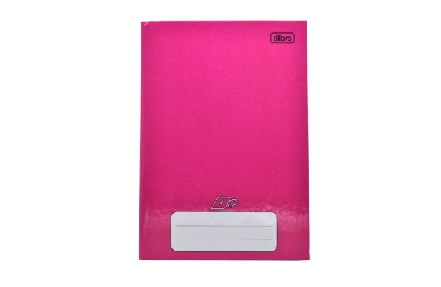 CADERNO 1/4 CAPA DURA COSTURADO 96F ROSA D+ 140X200MM - UNIDADE | TILIBRA