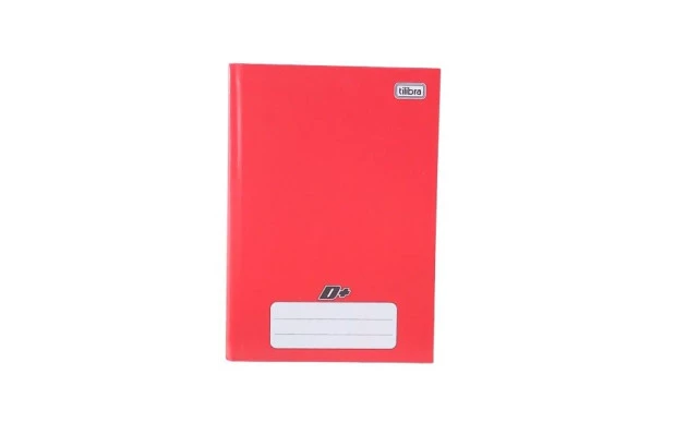 CADERNO 1/4 CAPA DURA COSTURADO 96F VERMELHO D+ 140X200MM - UNIDADE | TILIBRA