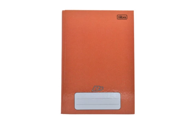 CADERNO 1/4 CAPA DURA COSTURADO 96F LARANJA D+ 140X200MM - UNIDADE | TILIBRA