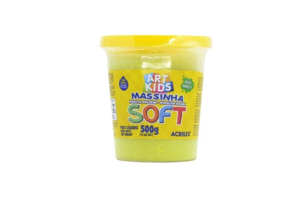 MASSA DE MODELAR SOFT 150G AMARELO LIMAO 7315  ACRILEX