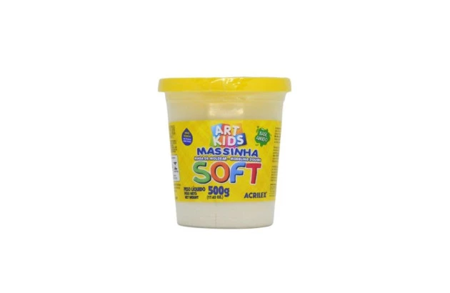 MASSA DE MODELAR SOFT 500G BRANCA 418 7350 ACRILEX