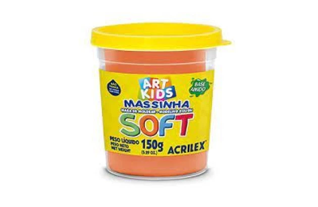 MASSA DE MODELAR SOFT 150G LARANJA 105 ACRILEX 7315