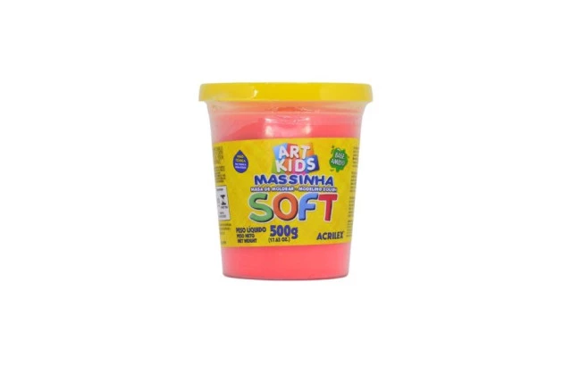 MASSA DE MODELAR SOFT 500G VERMELHO 103 ACRILEX 7350