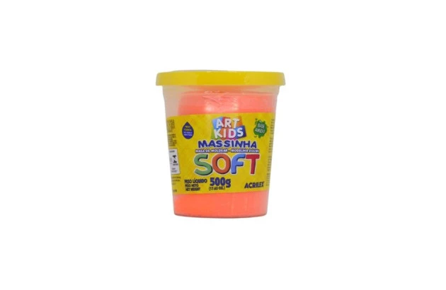 MASSA DE MODELAR SOFT 500G LARANJA 105 ACRILEX 7350