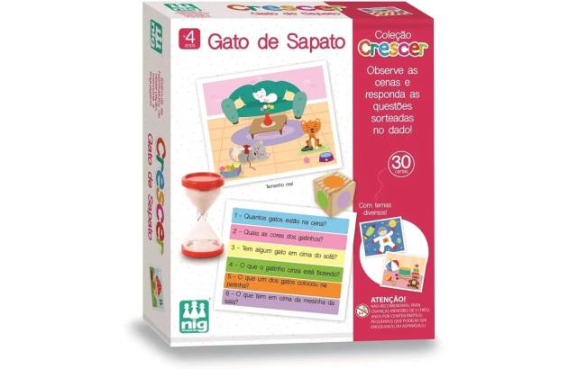 JOGO EDUCATIVO GATO DE SAPATO | TEMAS DIVERSOS - COLEÇÃO CRESCER