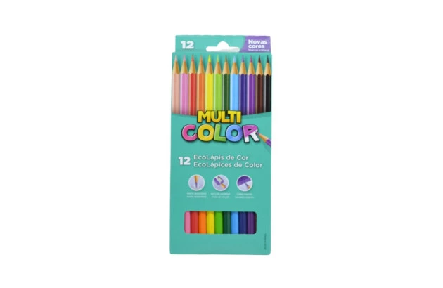 LAPIS DE COR 12 CORES MULTICOLOR SUPER 11.1200N FABER CASTELL