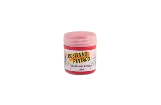 TINTA FACIAL LÍQUIDA ARTÍSTICA 15ML VERMELHA - ROSTINHO PINTADO 1003