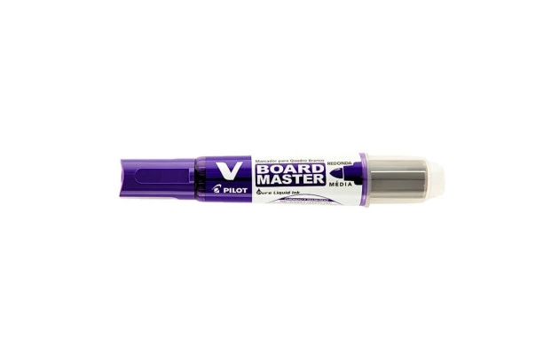 MARCADOR PARA QUADRO BRANCO RECARREGÁVEL V-BOARD MASTER VIOLETA PILOT | PONTA MÉDIA