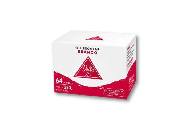 GIZ BRANCO ESCOLAR 64 UND 230G DELTA - 0002