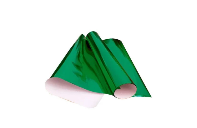 PAPEL LAMINADO 48X60CM VERDE - FOLHA