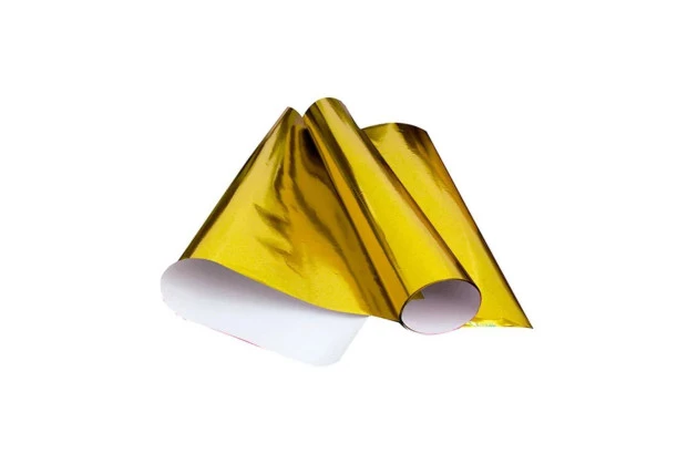 PAPEL LAMINADO 48X60CM AMARELO OURO - FOLHA