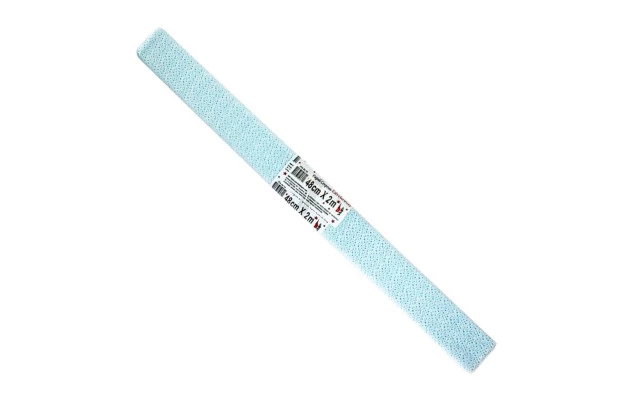 PAPEL CREPOM 48CM X 2M FANTASIA BOLINHAS AZUL CLARO VMP - ROLO