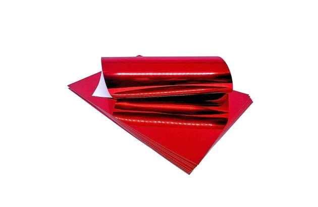 PAPEL CARTOLINA LAMINADO 48X60CM VERMELHO - FOLHA