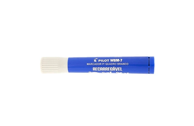 MARCADOR PARA QUADRO BRANCO RECARREGÁVEL WBM-7 AZUL PILOT | PONTA REDONDA 4.0 MM