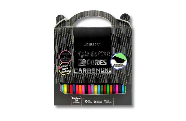 LÁPIS DE COR 50 CORES CARBON LINE LEO&LEO - 94433