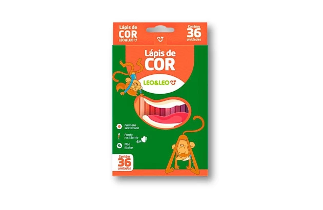 LÁPIS DE COR 36 CORES SEXTAVADO LEO&LEO - 4482