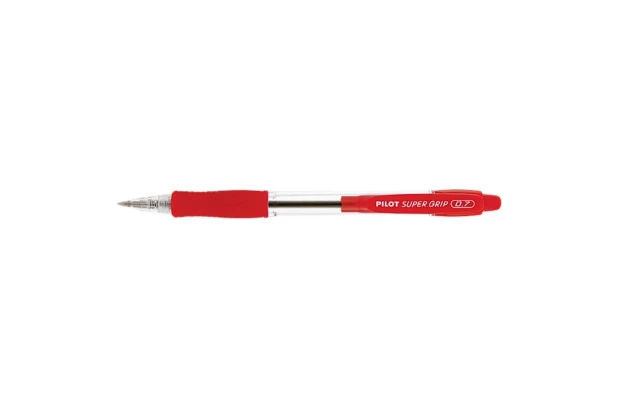 CANETA ESFEROGRÁFICA 0.7 SUPER GRIP VERMELHA RETRÁTIL PILOT