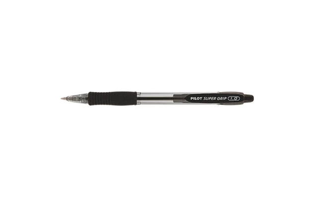 CANETA ESFEROGRÁFICA 1.0 SUPER GRIP PRETA RETRÁTIL PILOT