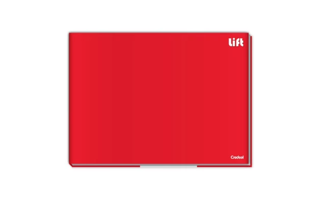 CADERNO DE DESENHO CAPA DURA BROCHURA LIFT VERMELHO