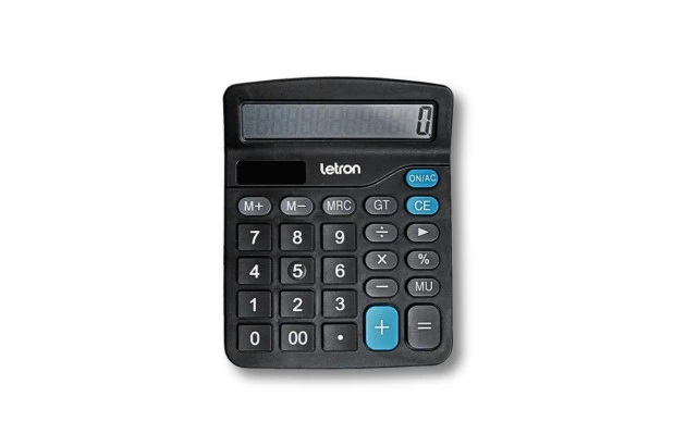 CALCULADORA DE MESA 12 DÍGITOS PRETA NEO PRETA LETRON