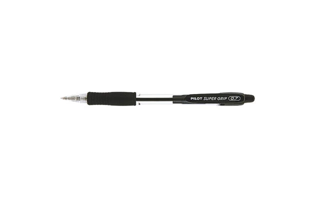 CANETA ESFEROGRÁFICA 0.7 SUPER GRIP PRETA RETRÁTIL PILOT