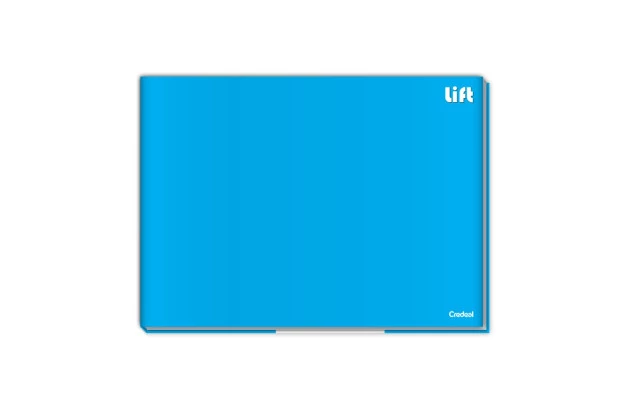 CADERNO DE DESENHO CAPA DURA BROCHURA LIFT AZUL CREDEAL