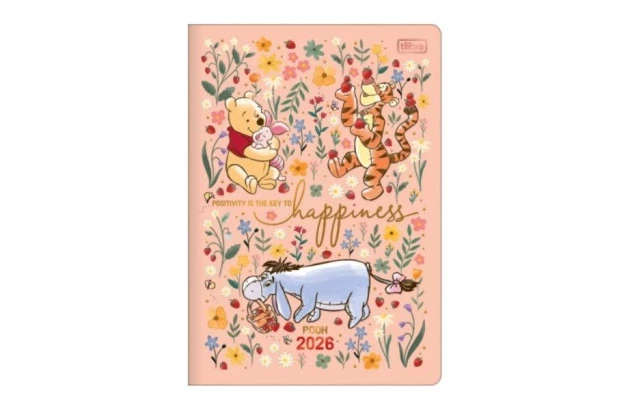 AGENDA ESPIRAL PLANNER CAPA FLEXIVEL M7 POOH 2026 TILIBRA