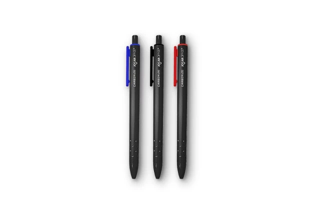 CANETA ESFEROGRÁFICA RETRÁTIL 0.7 CARBON LINE SORTIDA AZUL/ VERMELHA/ PRETA JOCAR OFFICE 10300