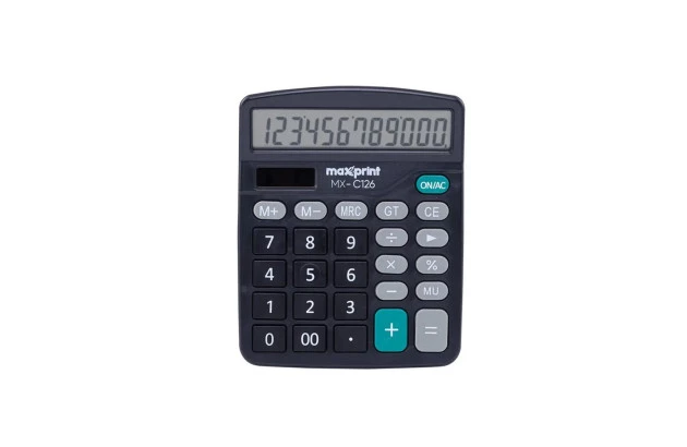 CALCULADORA DE MESA 12 DIGITOS MX-C126 PRETA - MAXPRINT 75000023