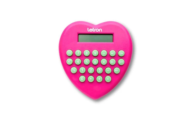 CALCULADORA 8 DÍGITOS CORAÇÃO LETRON 99339