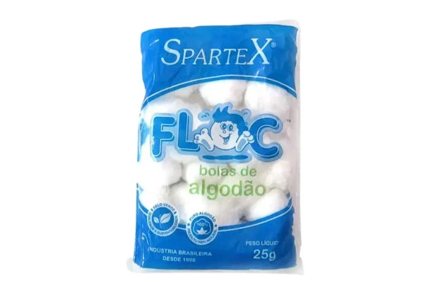ALGODÃO EM BOLA BRANCA 25G SPARTEX