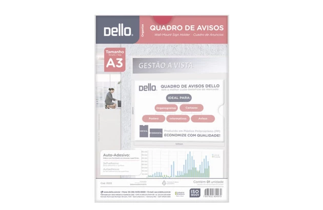 QUADRO DE AVISOS A3 MULTIUSO 533H DELLO