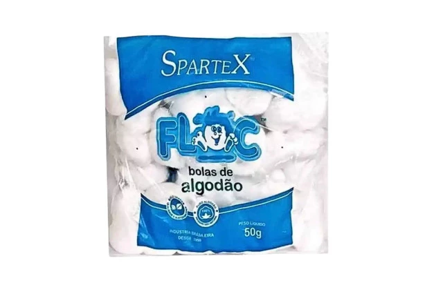 ALGODÃO EM BOLA BRANCA 50G SPARTEX