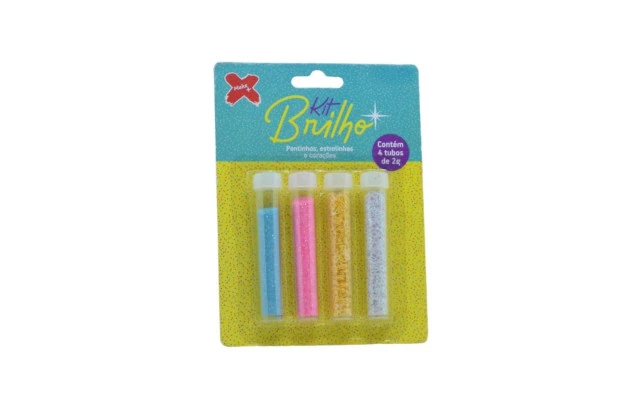 KIT BRILHO GLITTER POLIESTE COM 3 TUBOS 15G MAKE+