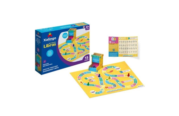 JOGO DE TABULEIRO APRENDENDO LIBRAS XALINGO