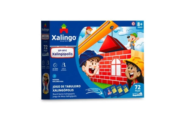 JOGO DE TABULEIRO XALINGÓPOLIS 72 PÇS XALINGO
