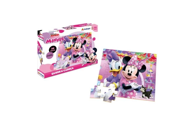 QUEBRA CABEÇA MINNIE DISNEY 30 PEÇAS + 4 ANOS |  XALINGO